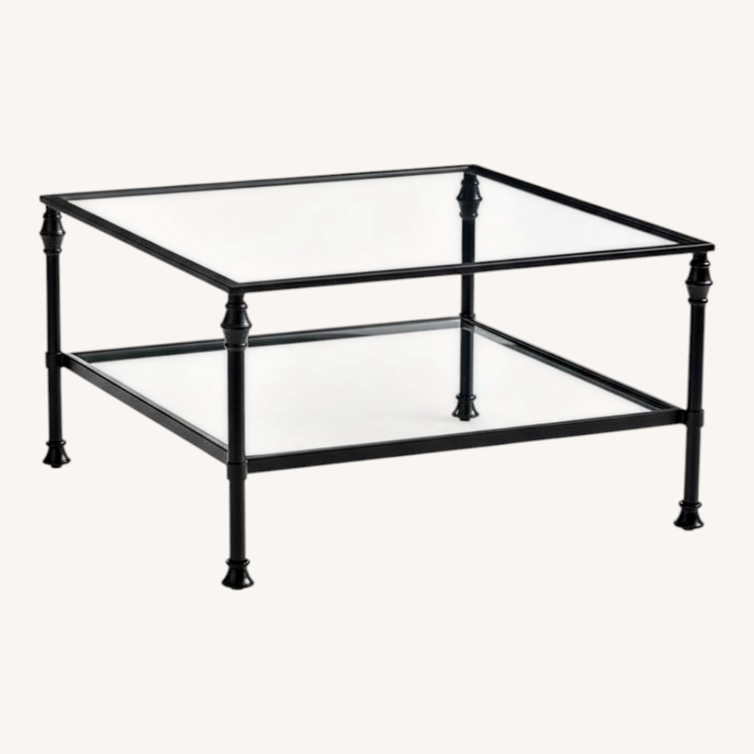 Grandin Road Ashton Black Metal Coffee Table - image-0