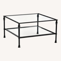 Grandin Road Ashton Black Metal Coffee Table