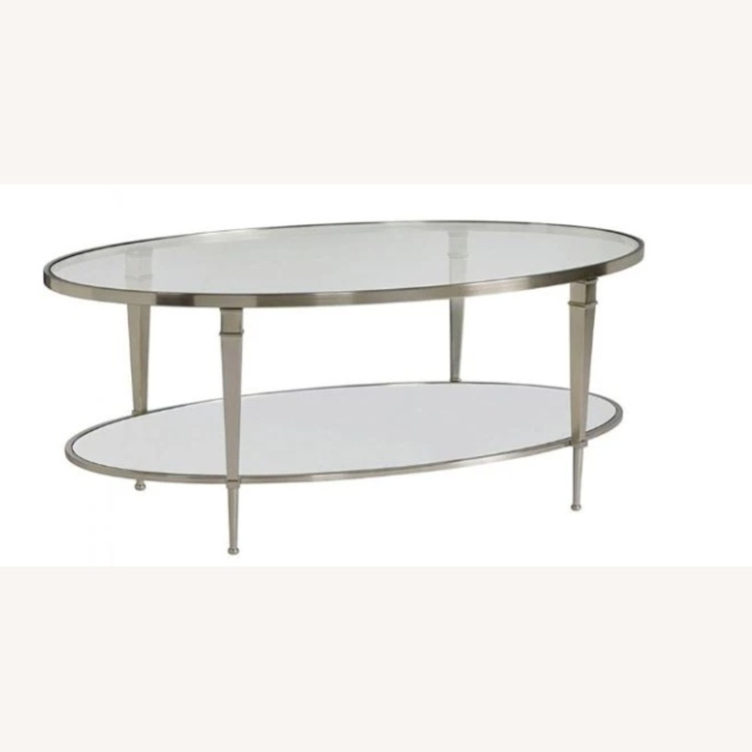 Luxe Home Furniture Mallory Silver Glass Side Tables - image-6