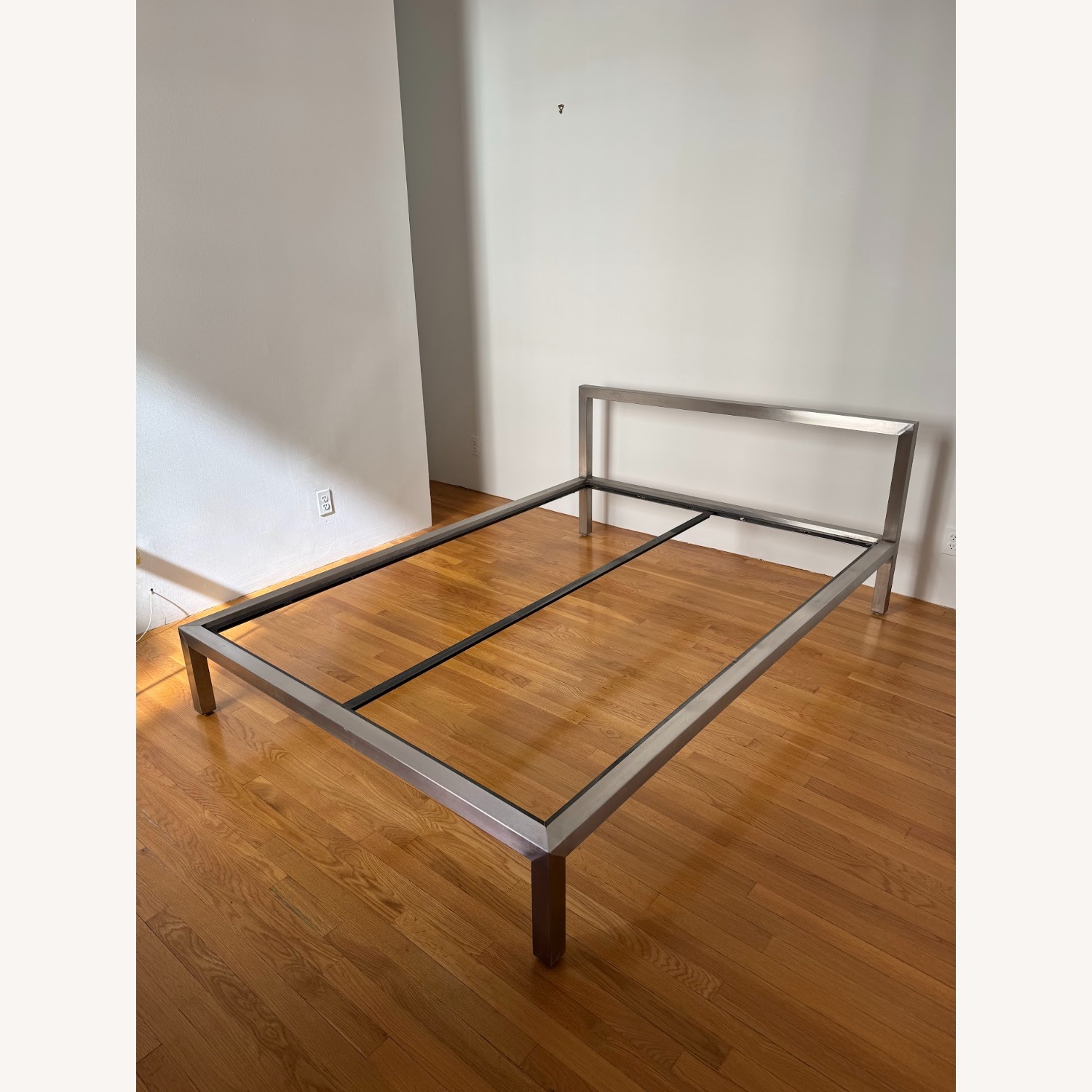 1970s Bauhaus Solid Steel Bed Frame - image-1