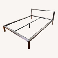 1970s Bauhaus Solid Steel Bed Frame
