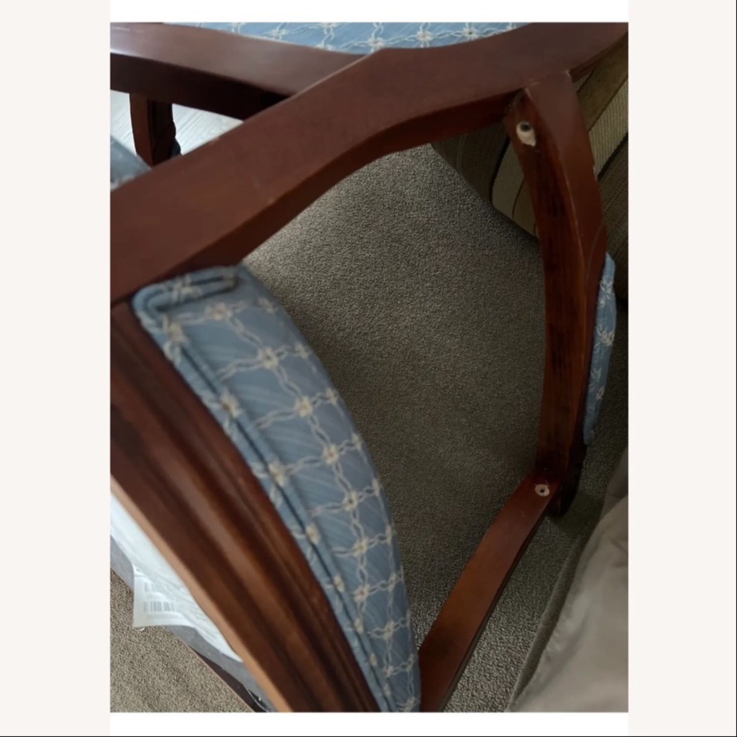 Ethan Allen Blue Wood Accent Chairs - image-6