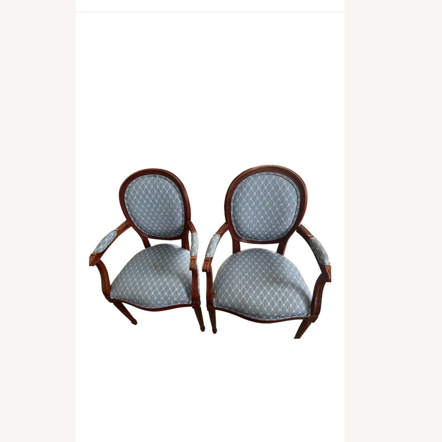 Ethan Allen Blue Wood Accent Chairs - image-12
