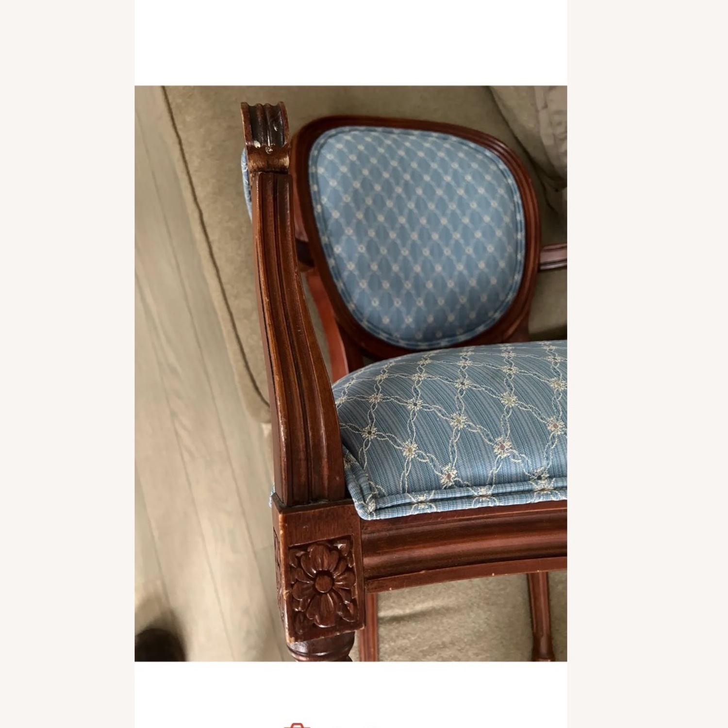 Ethan Allen Blue Wood Accent Chairs - image-4