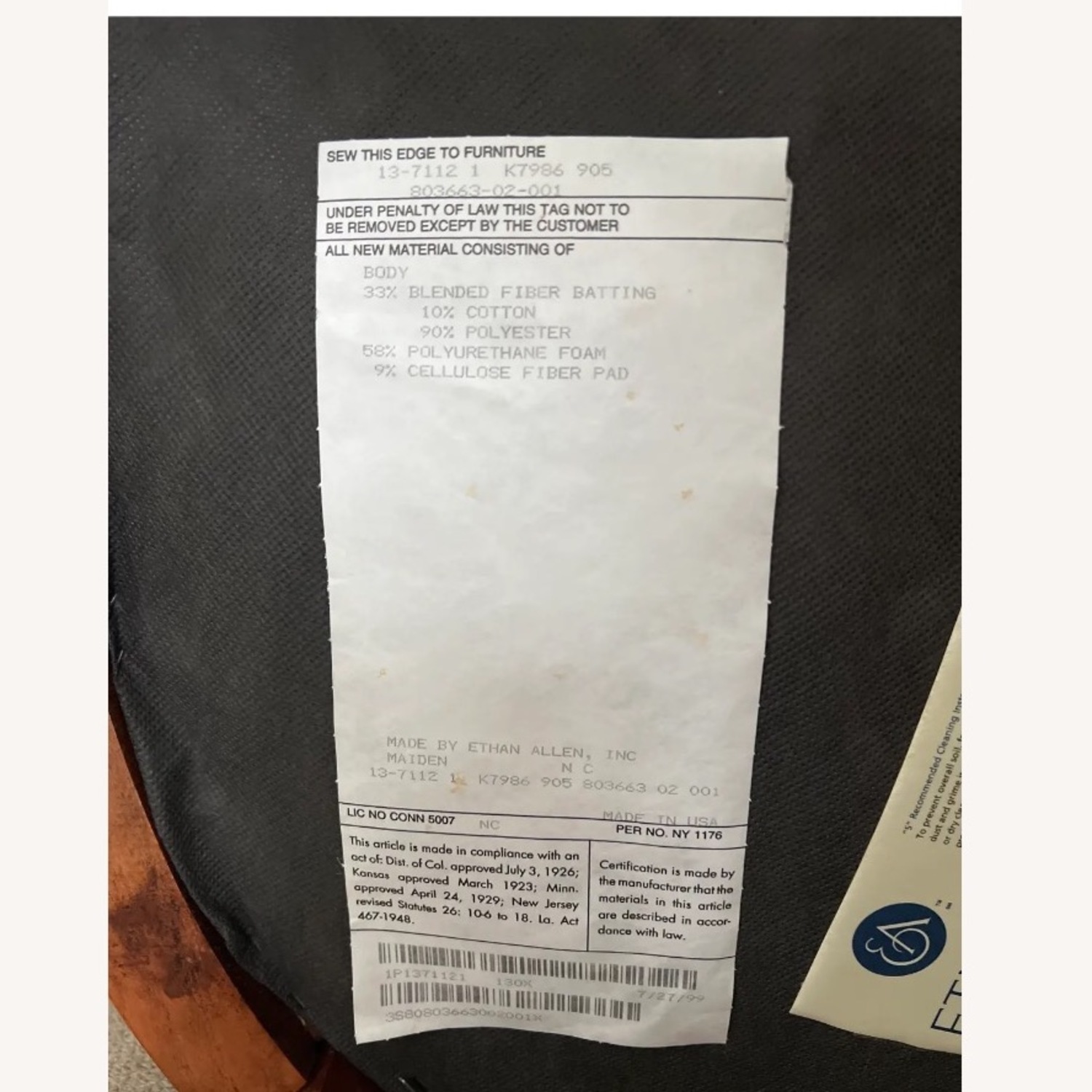 Ethan Allen Blue Wood Accent Chairs - image-3