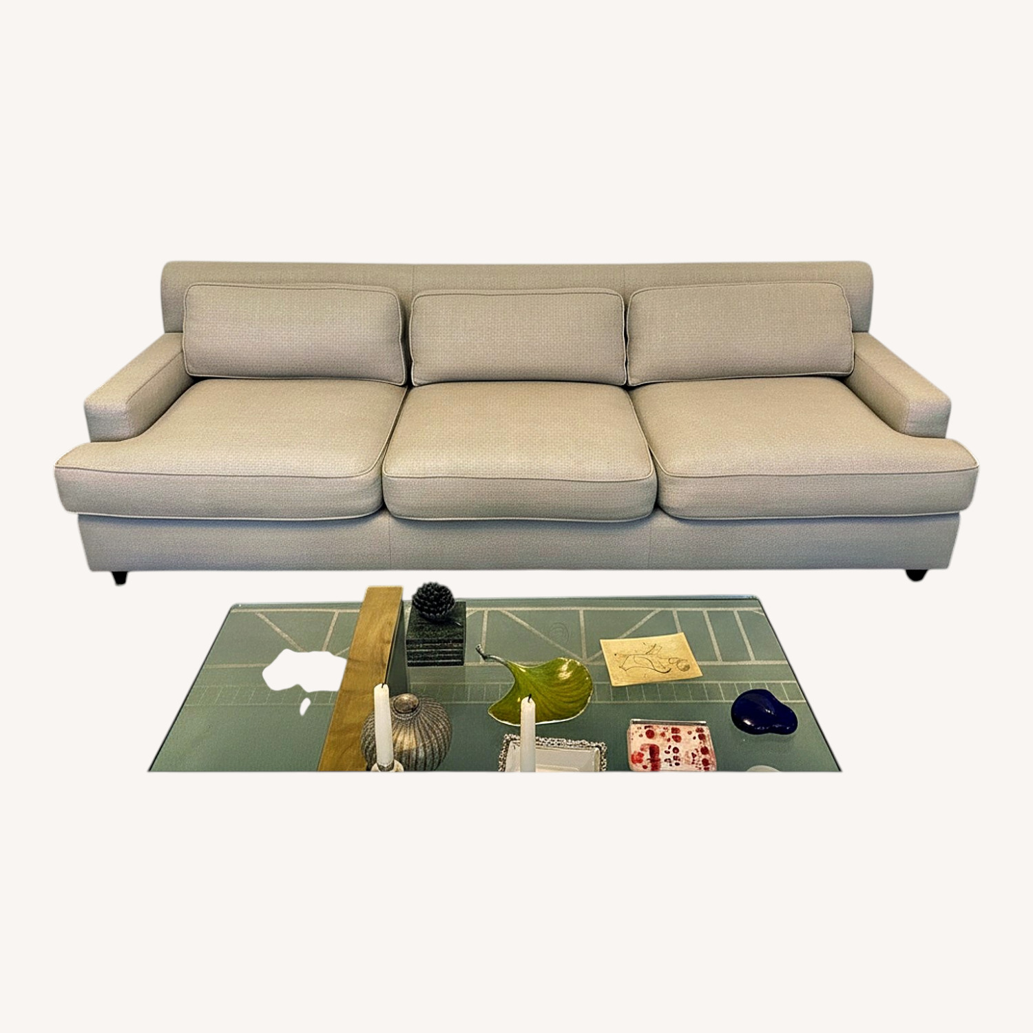 Baker Furniture Light Gray 3+ Seater Sofa - image-4