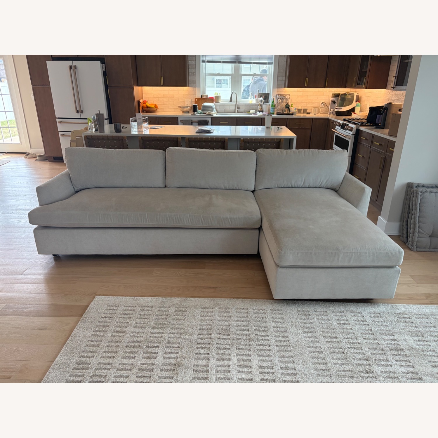 West Elm Haven Light Gray Fabric Sleeper Sofa - image-1