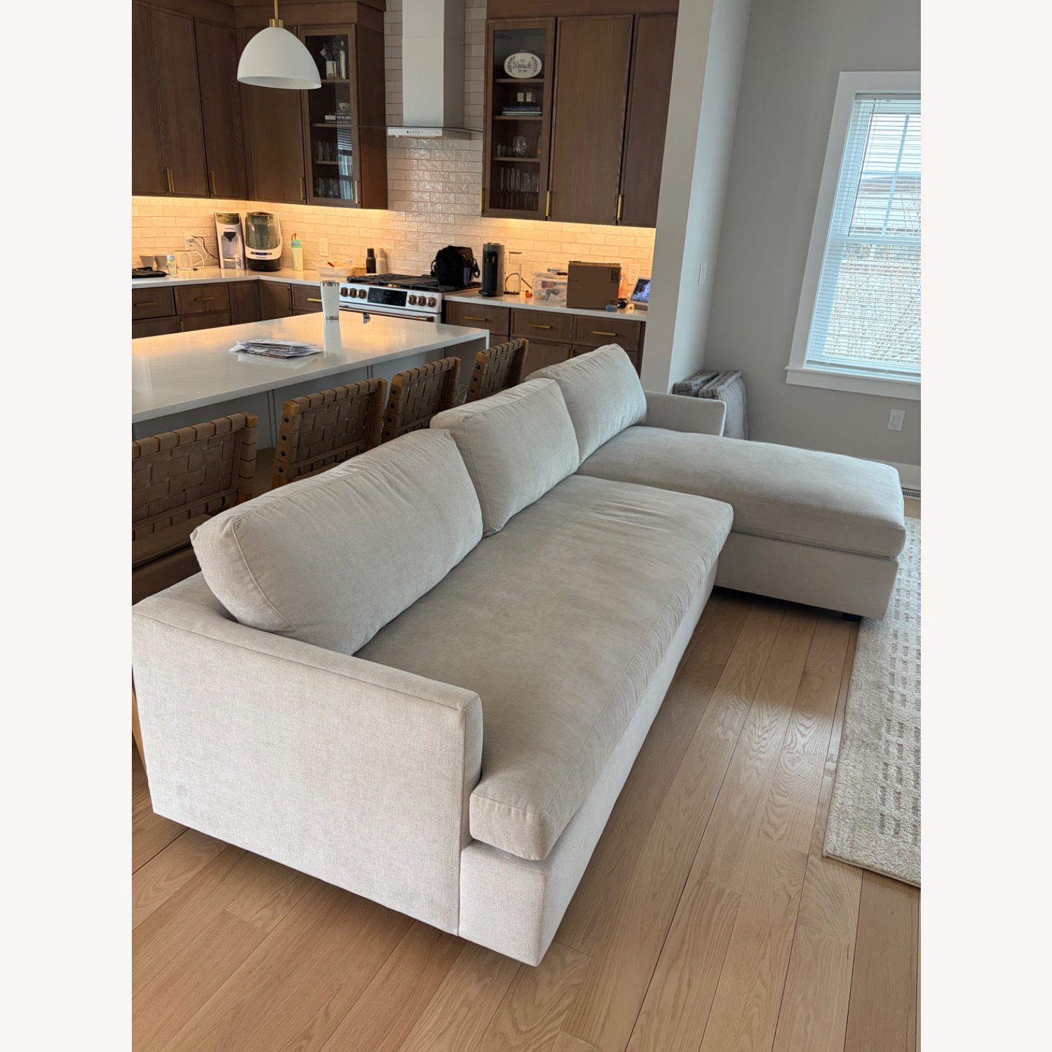 West Elm Haven Light Gray Fabric Sleeper Sofa - image-2