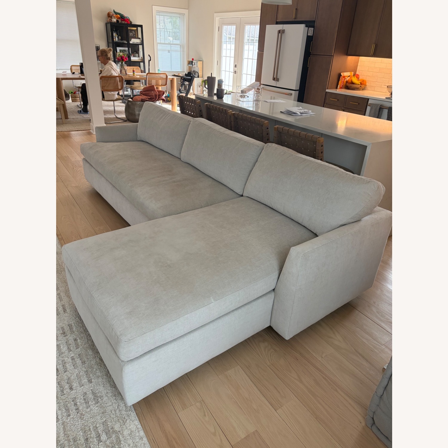 West Elm Haven Light Gray Fabric Sleeper Sofa - image-5