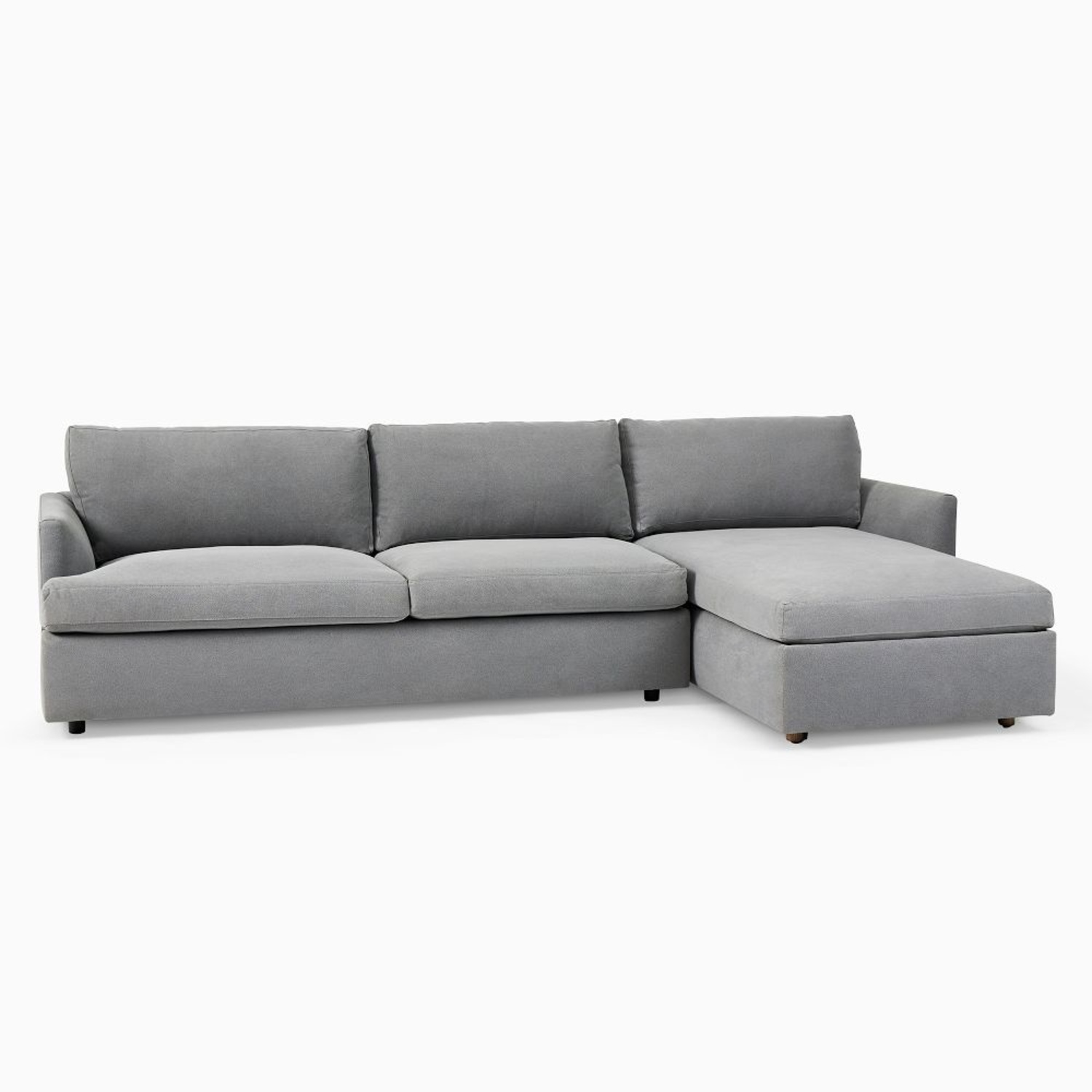 West Elm Haven Light Gray Fabric Sleeper Sofa - image-7