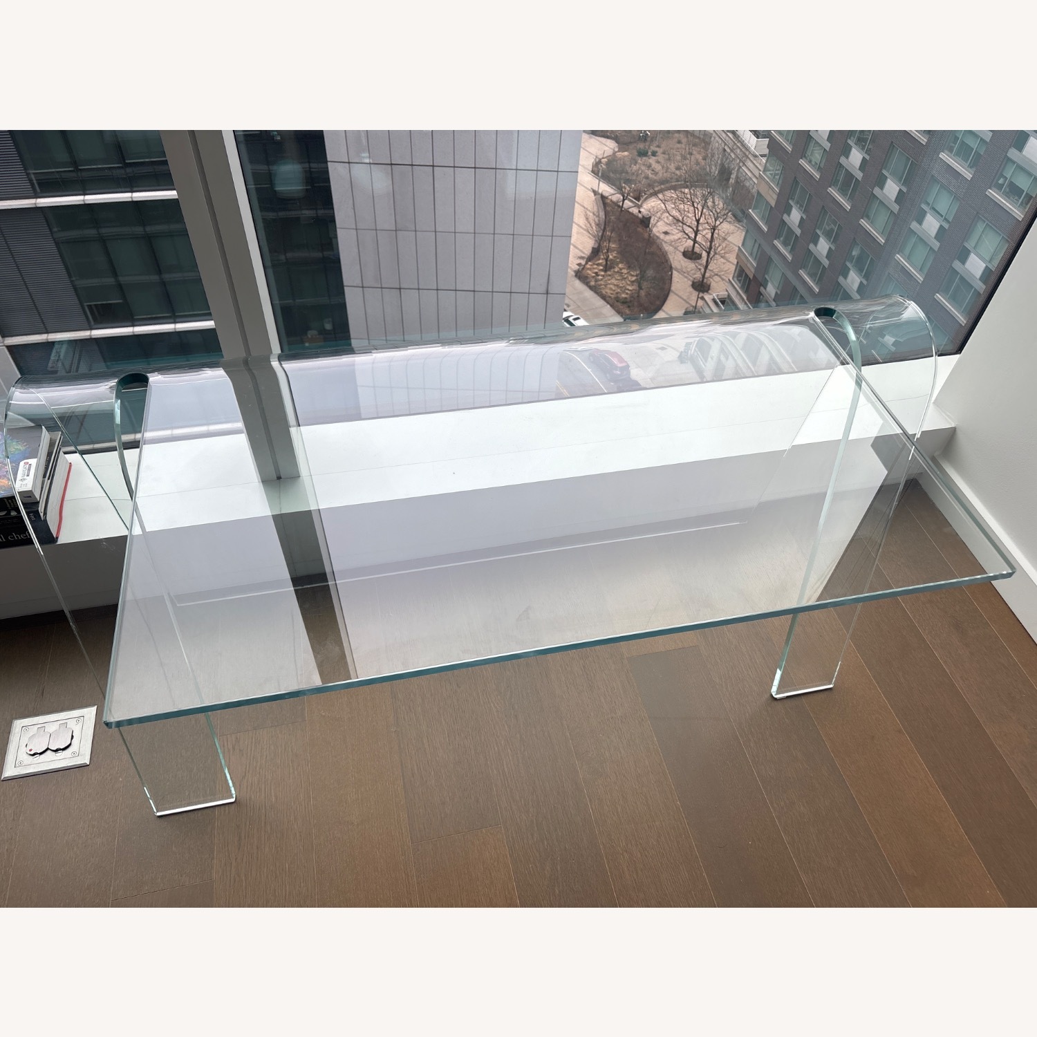 Glas Italia Folio Desk Transparent Glass Desk - image-3