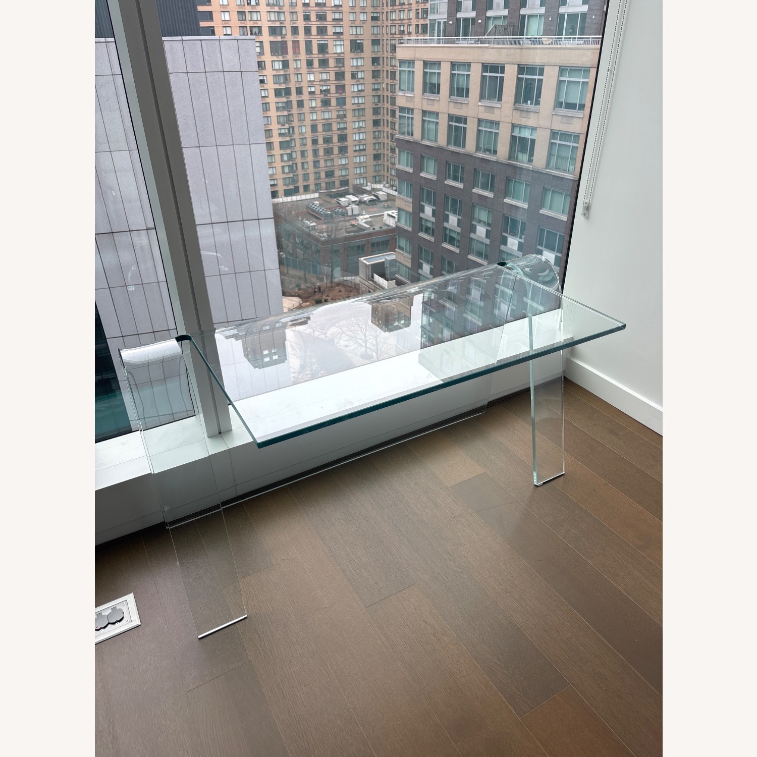 Glas Italia Folio Desk Transparent Glass Desk - image-2