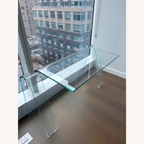 Used Glas Italia Folio Desk Transparent Glass Desk for sale on AptDeco