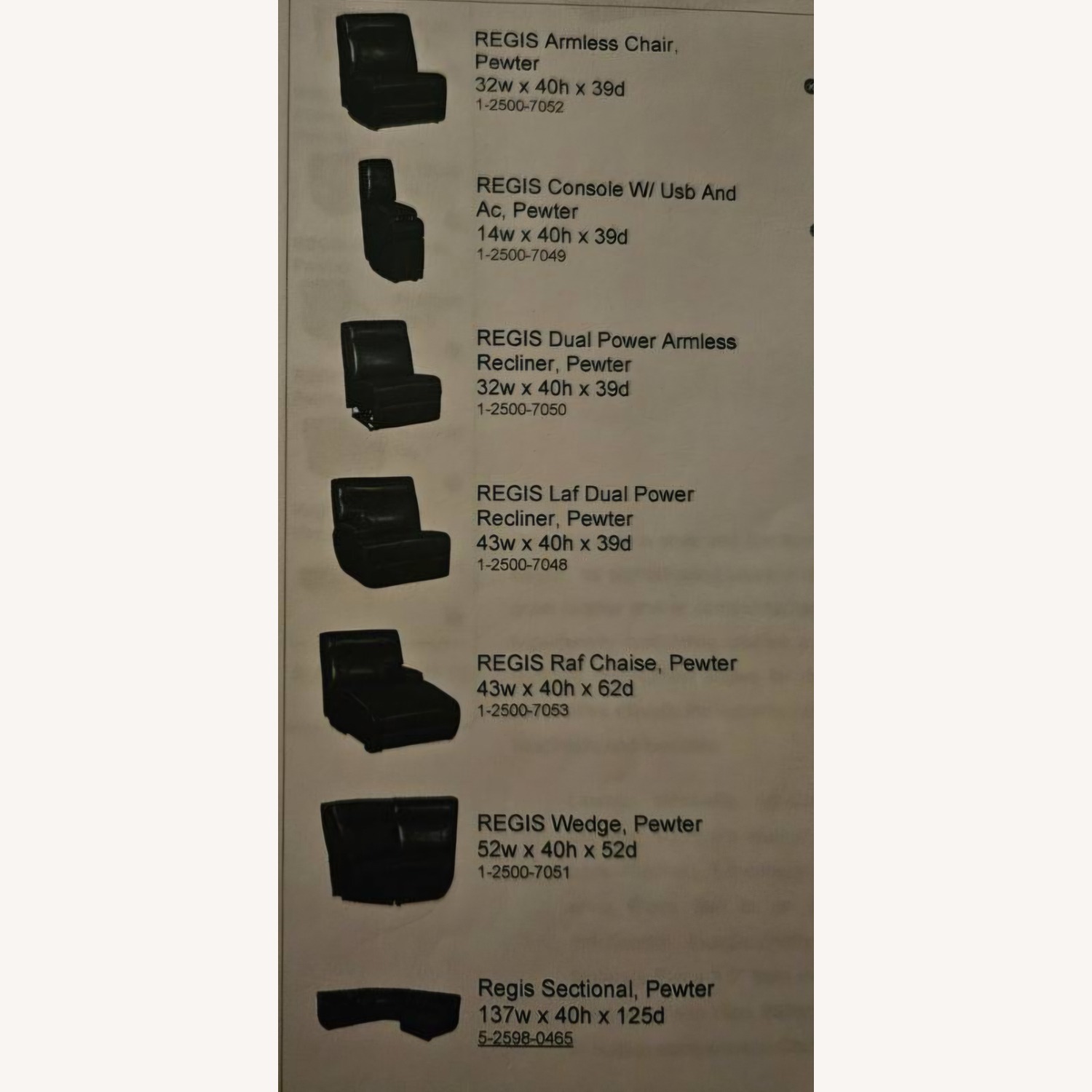 Havertys Regis Pewer 6 Piece Sectional - image-5