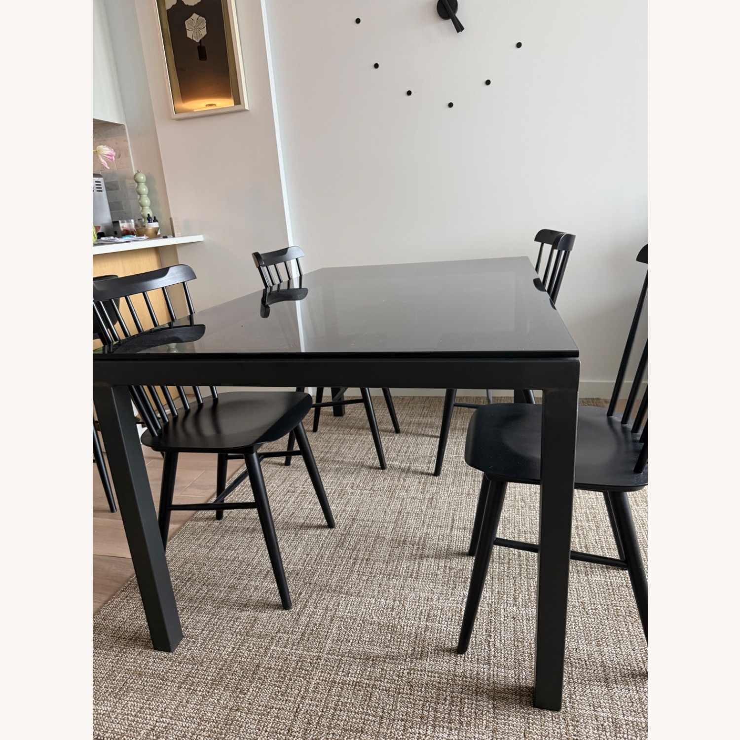 Room & Board Parsons Black Glass Dining Table - image-3