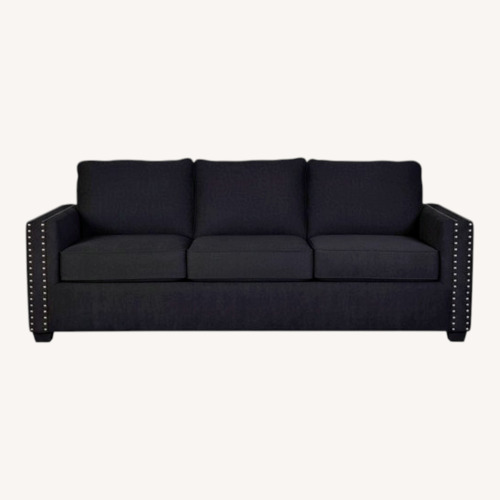 Used Black Velvet 2 Seater Sofa for sale on AptDeco