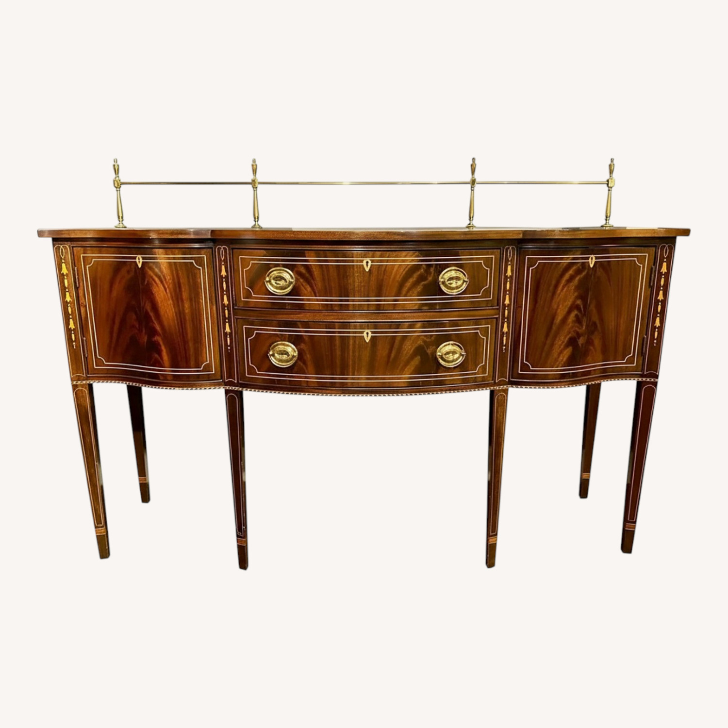 Stickley Inlaid Mahogany Sideboard W Gallery - image-0