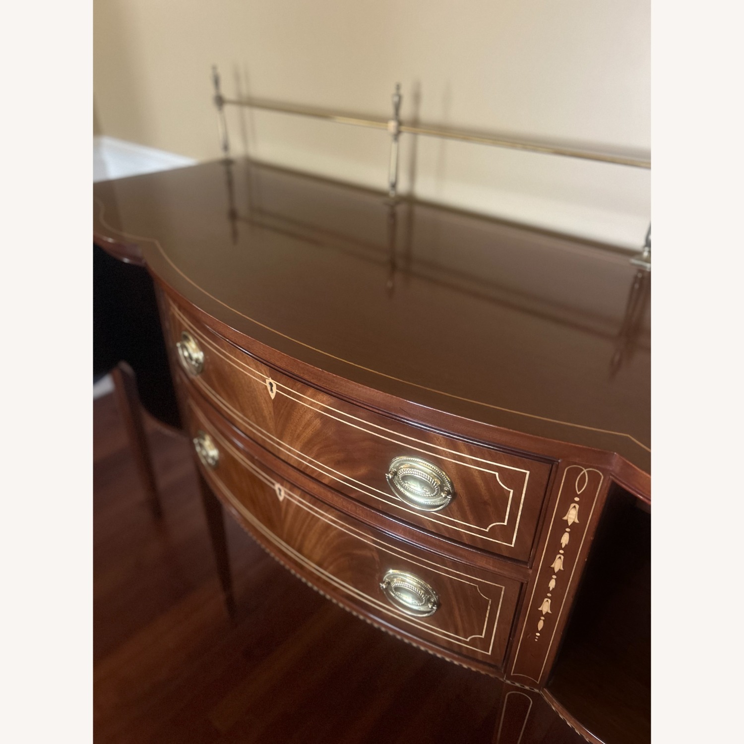 Stickley Inlaid Mahogany Sideboard W Gallery - image-7
