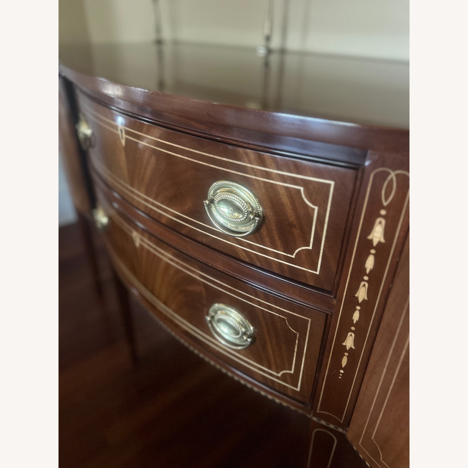 Stickley Inlaid Mahogany Sideboard W Gallery - image-6