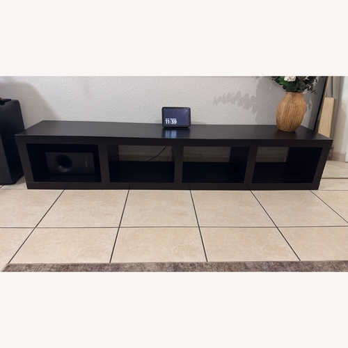 Used IKEA Original Lack Dark Brown Bookcase/TV Console for sale on AptDeco