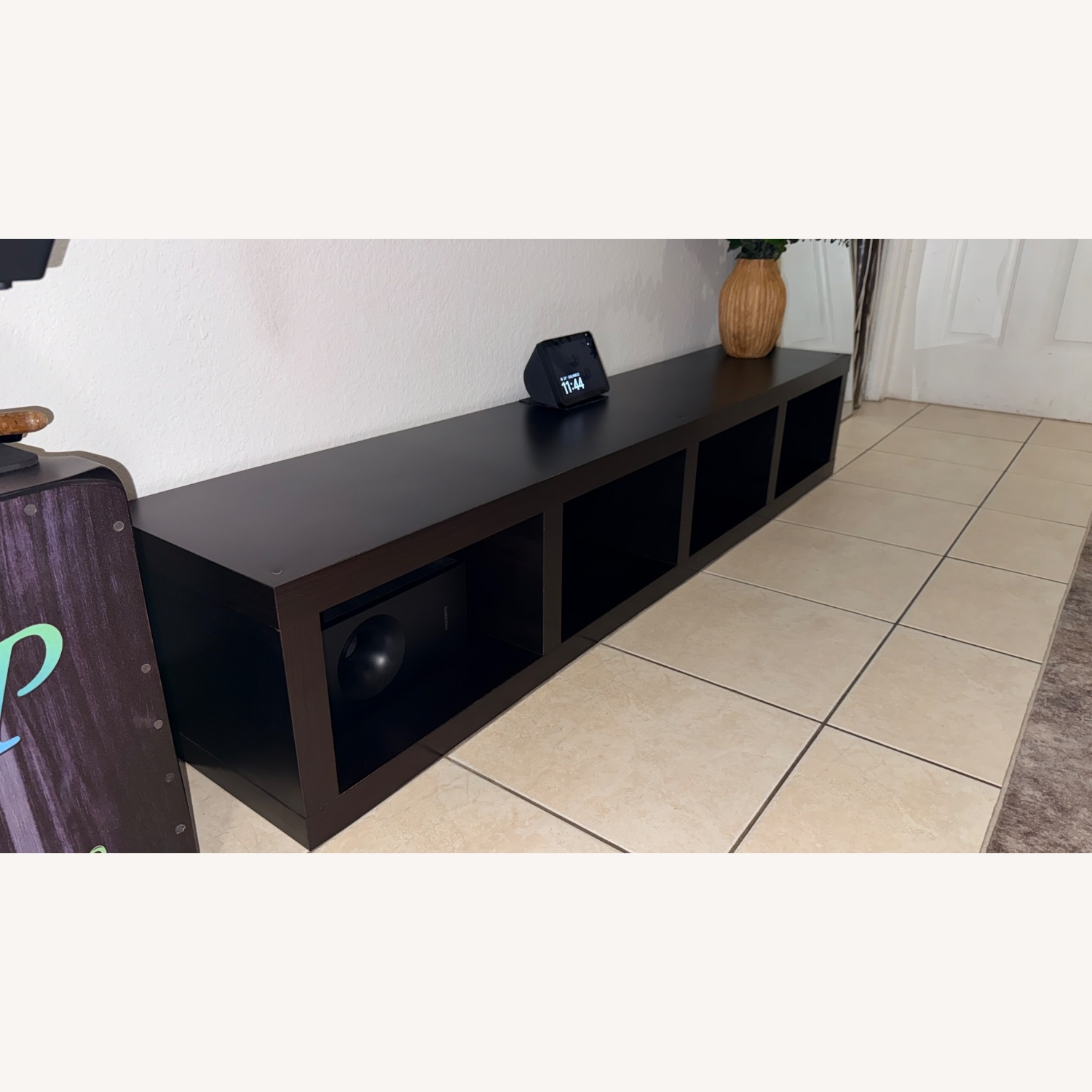 IKEA Original Lack Dark Brown Bookcase/TV Console - image-3