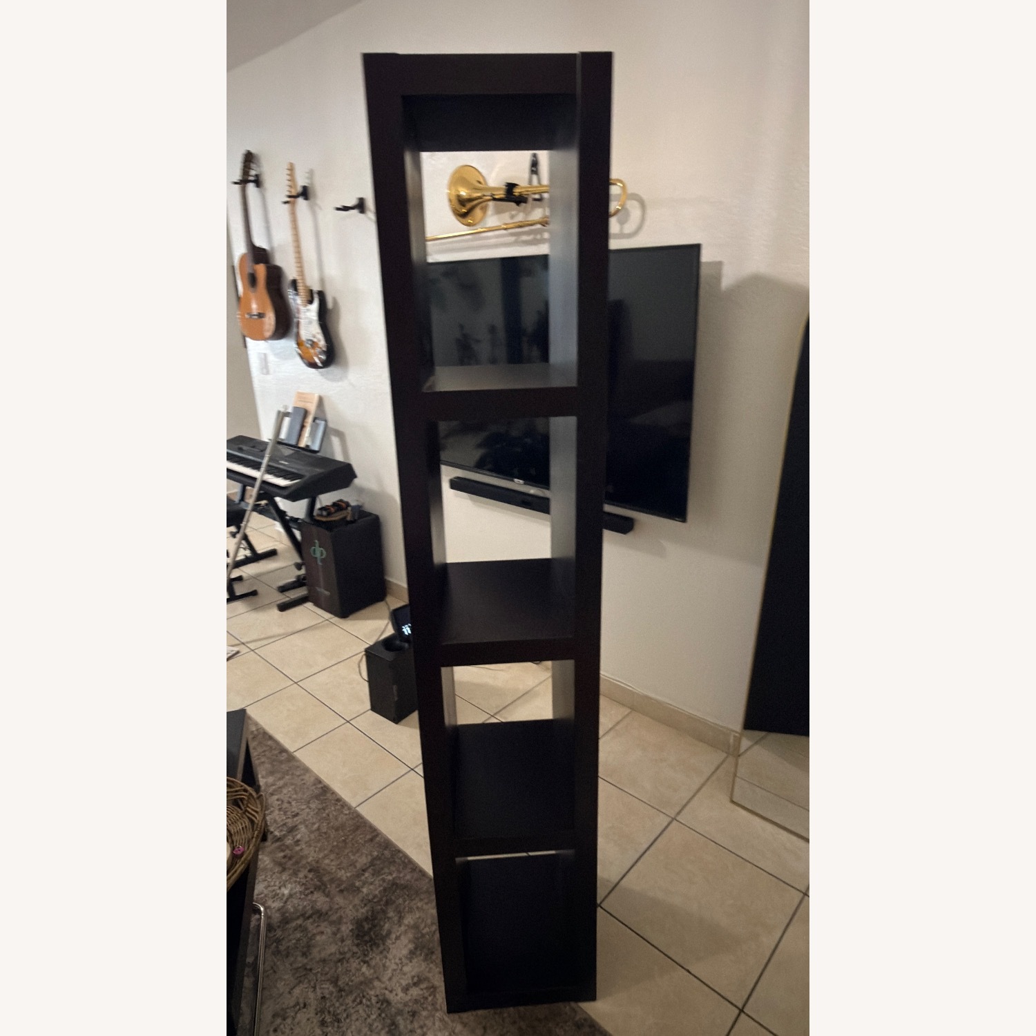 IKEA Original Lack Dark Brown Bookcase/TV Console - image-4