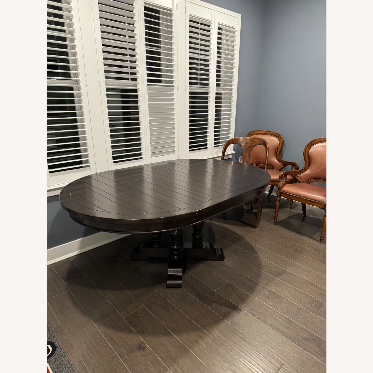 Pottery Barn Hayden Dark Brown Wood Dining Table - image-4