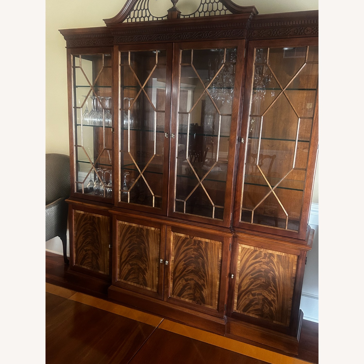 Stickley Inlaid Mahogany China Cabinet  - image-4