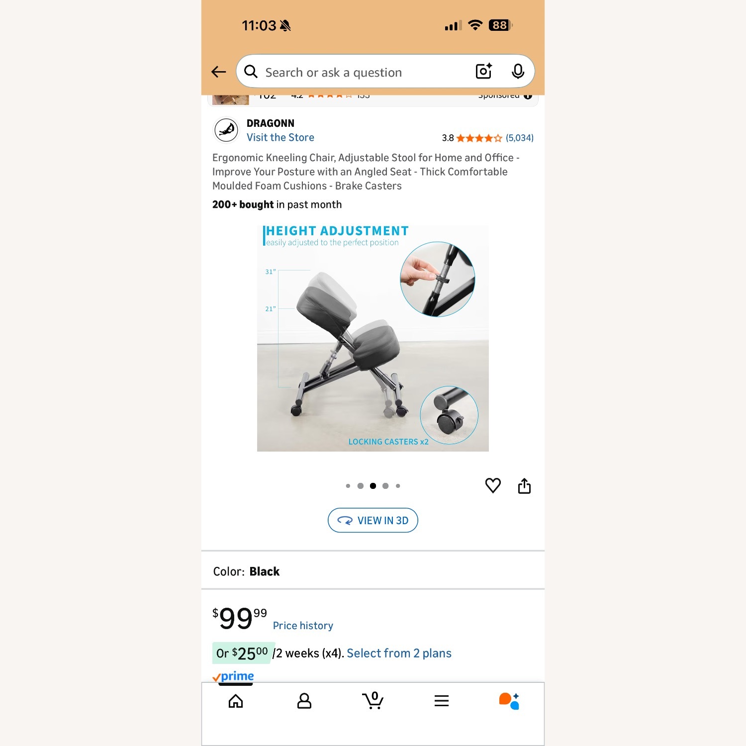 Red Metal Office Chair - image-3