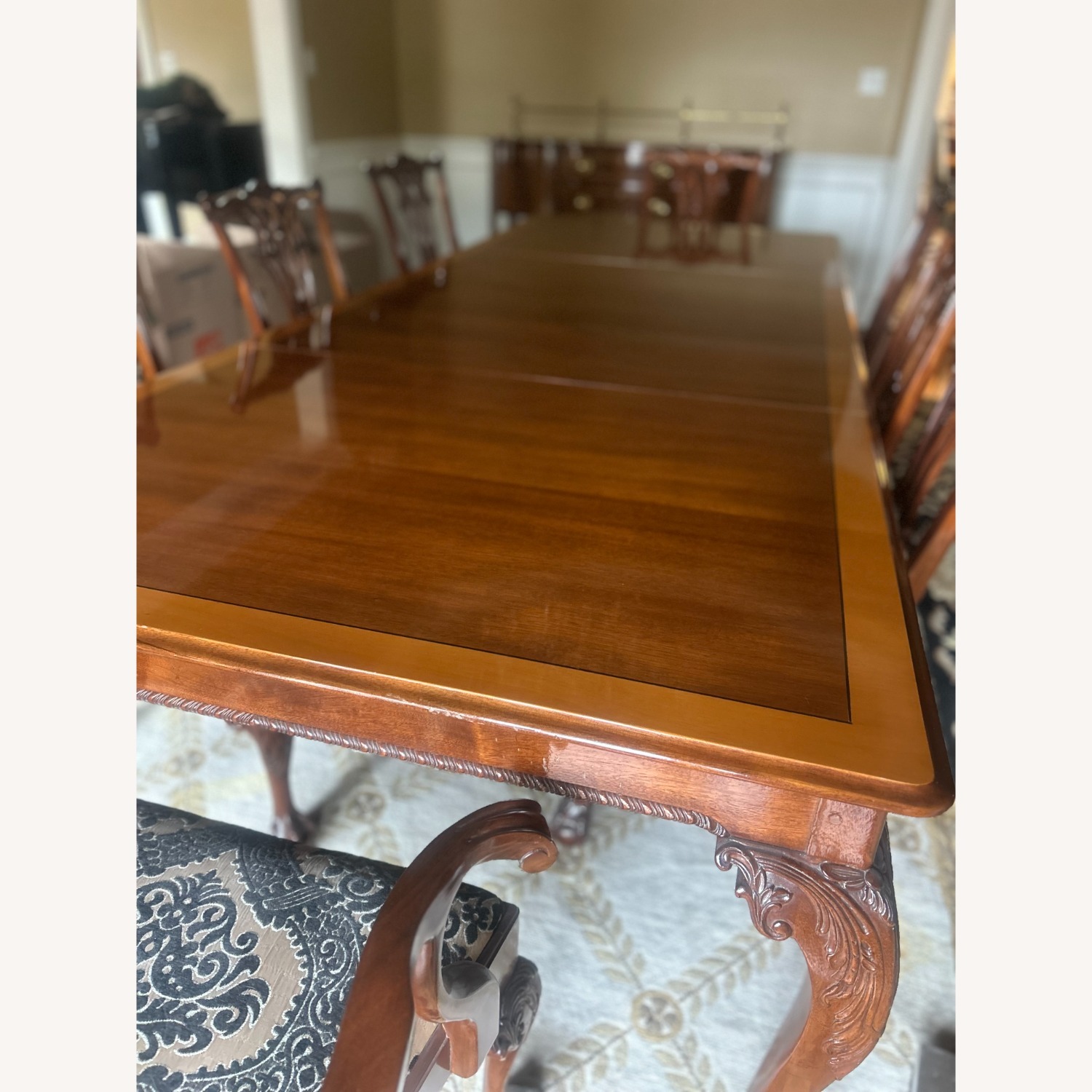Vintage Stickley Mahogany Ball and Claw Table - image-1
