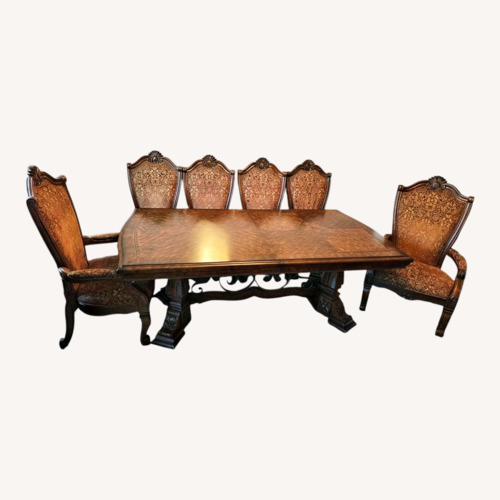 Used Alco Furniture Dark Brown Wood Dining Sets for sale on AptDeco