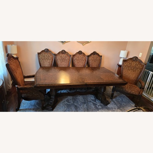 Used Alco Furniture Dark Brown Wood Dining Sets for sale on AptDeco
