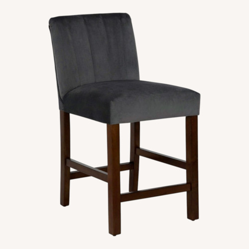 Used Dark Grey Velvet Counter Stools for sale on AptDeco