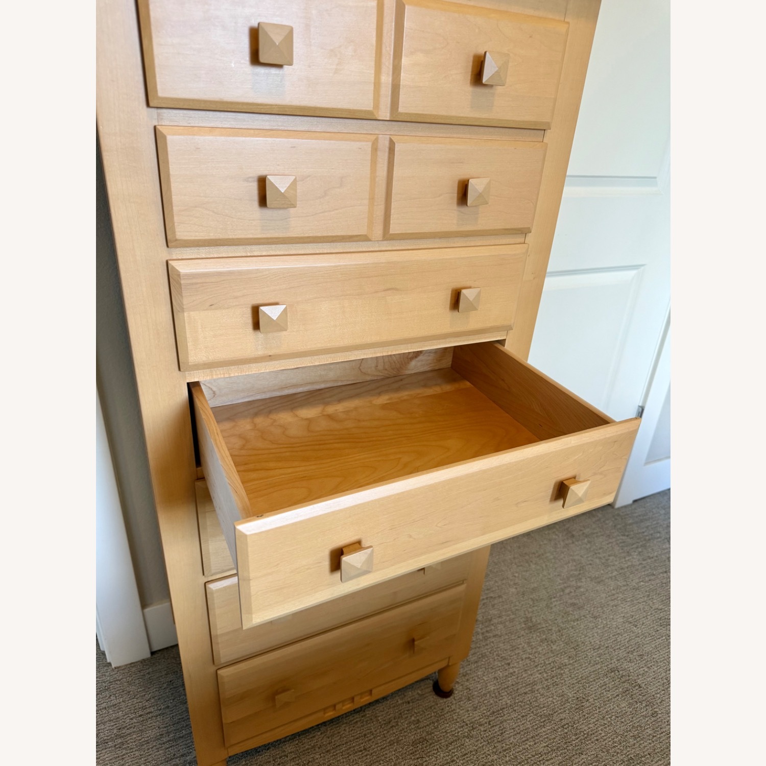 Ethan Allen Light Brown Wood Dresser - image-8