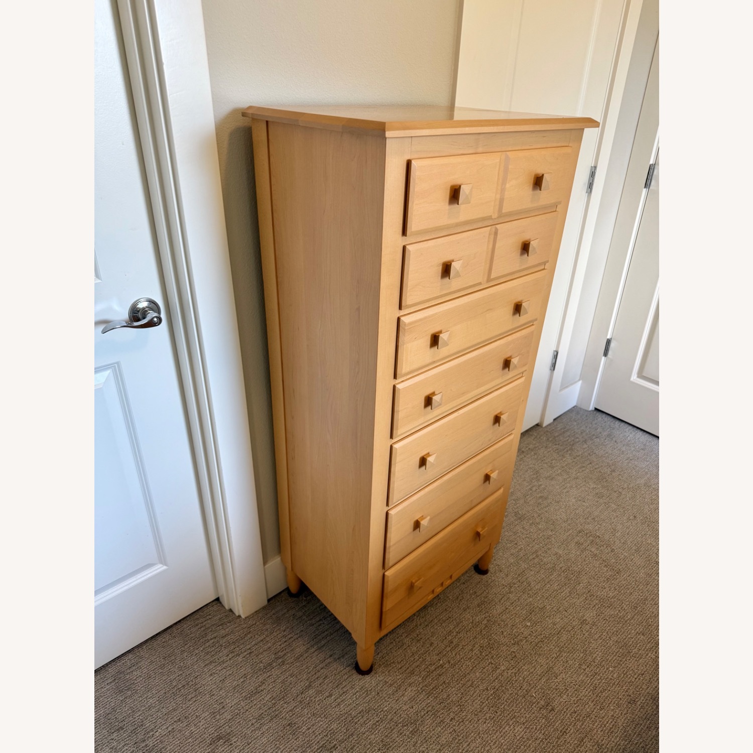 Ethan Allen Light Brown Wood Dresser - image-1