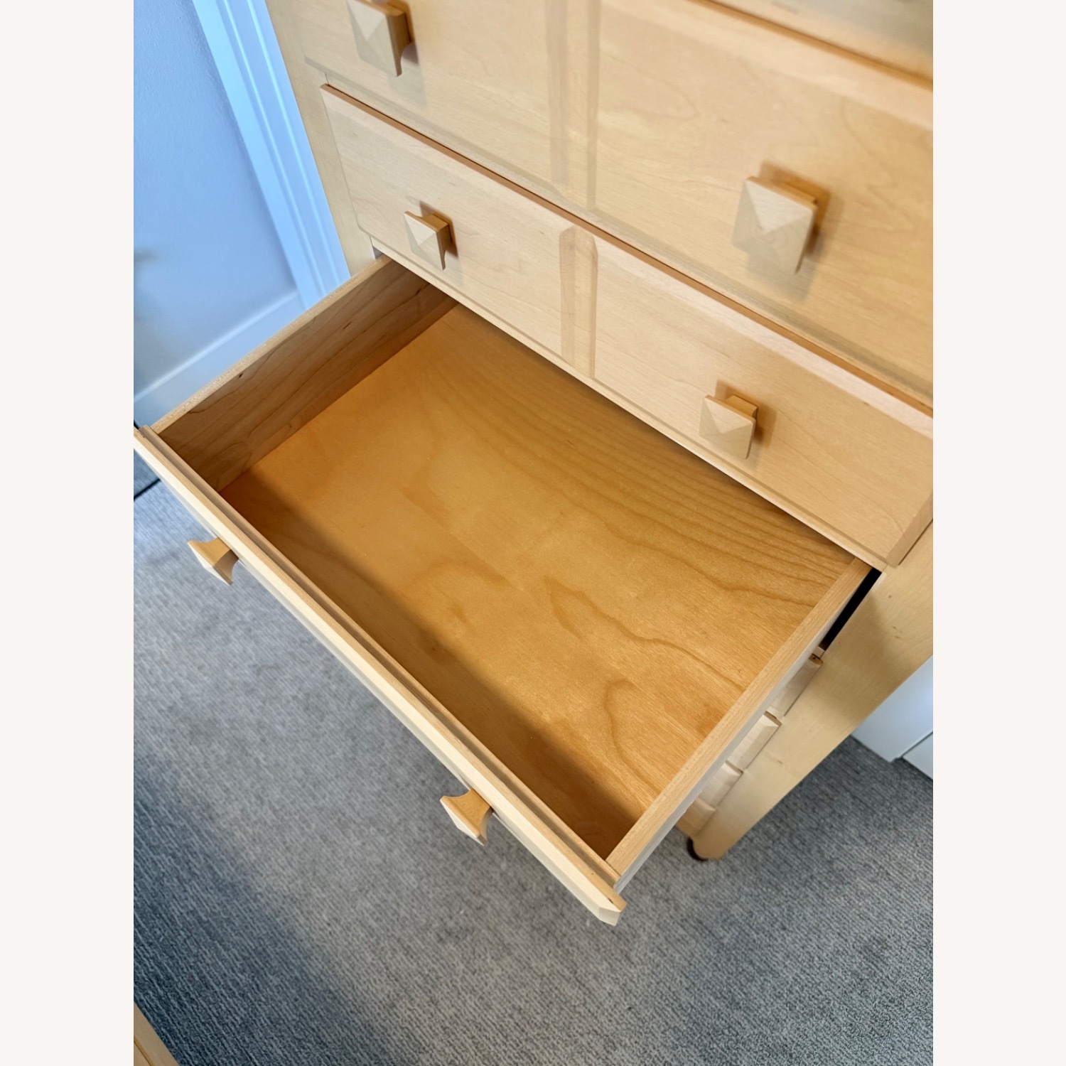 Ethan Allen Light Brown Wood Dresser - image-6