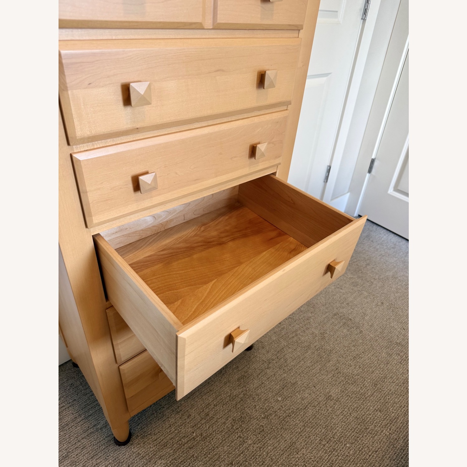 Ethan Allen Light Brown Wood Dresser - image-9