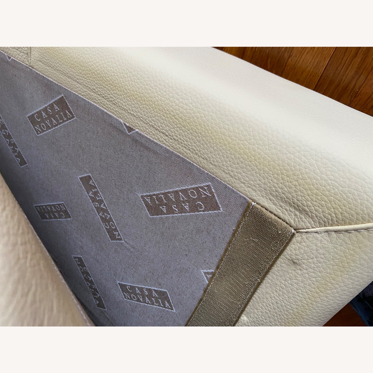 Casa Novalia White Leather 2 Piece Sectional - image-4