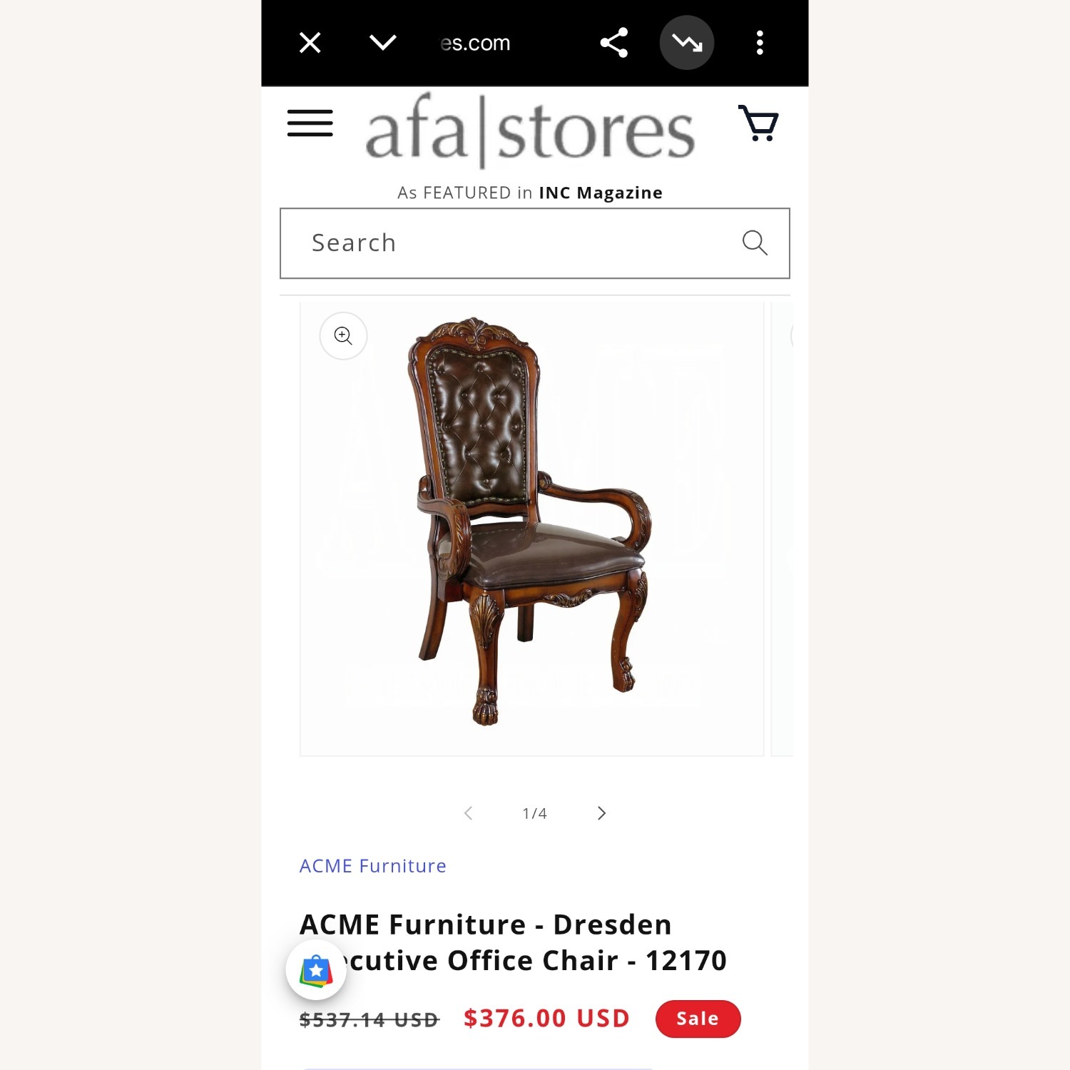 ACME Dresden Executive Desk & Chair - image-16