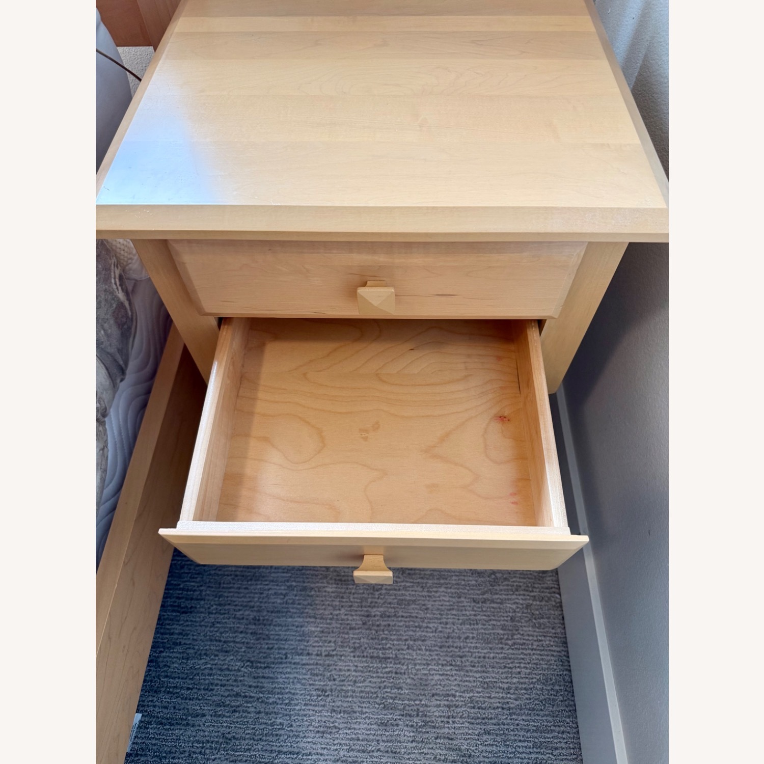 Ethan Allen Light Brown Wood Nightstands - image-5