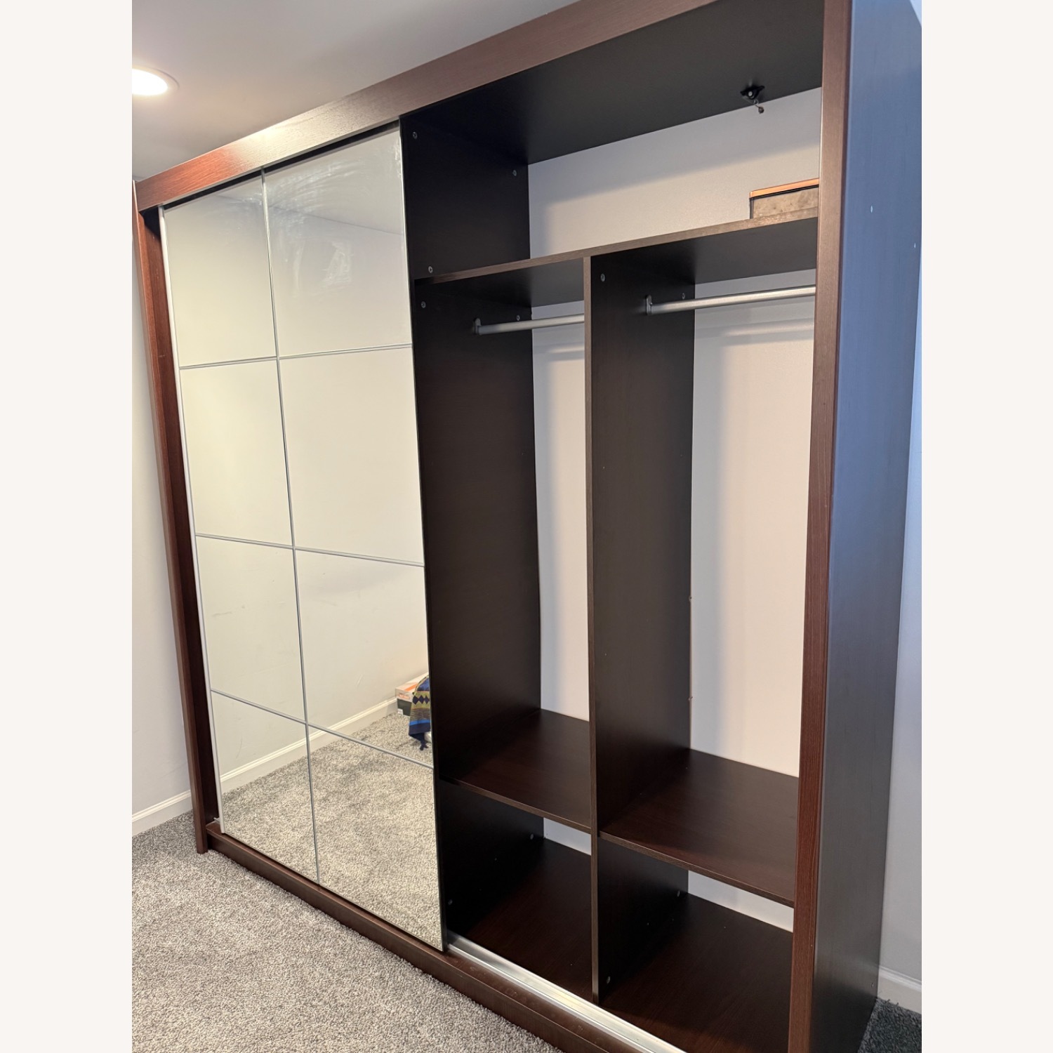 Wayfair Brayden Studio Dark Brown Wood Armoire - image-3