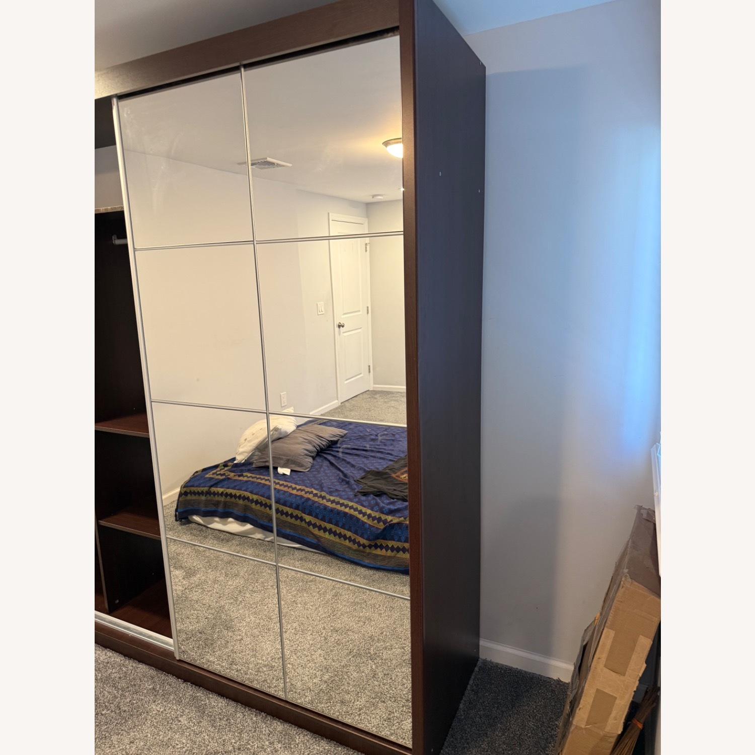 Wayfair Brayden Studio Dark Brown Wood Armoire - image-5