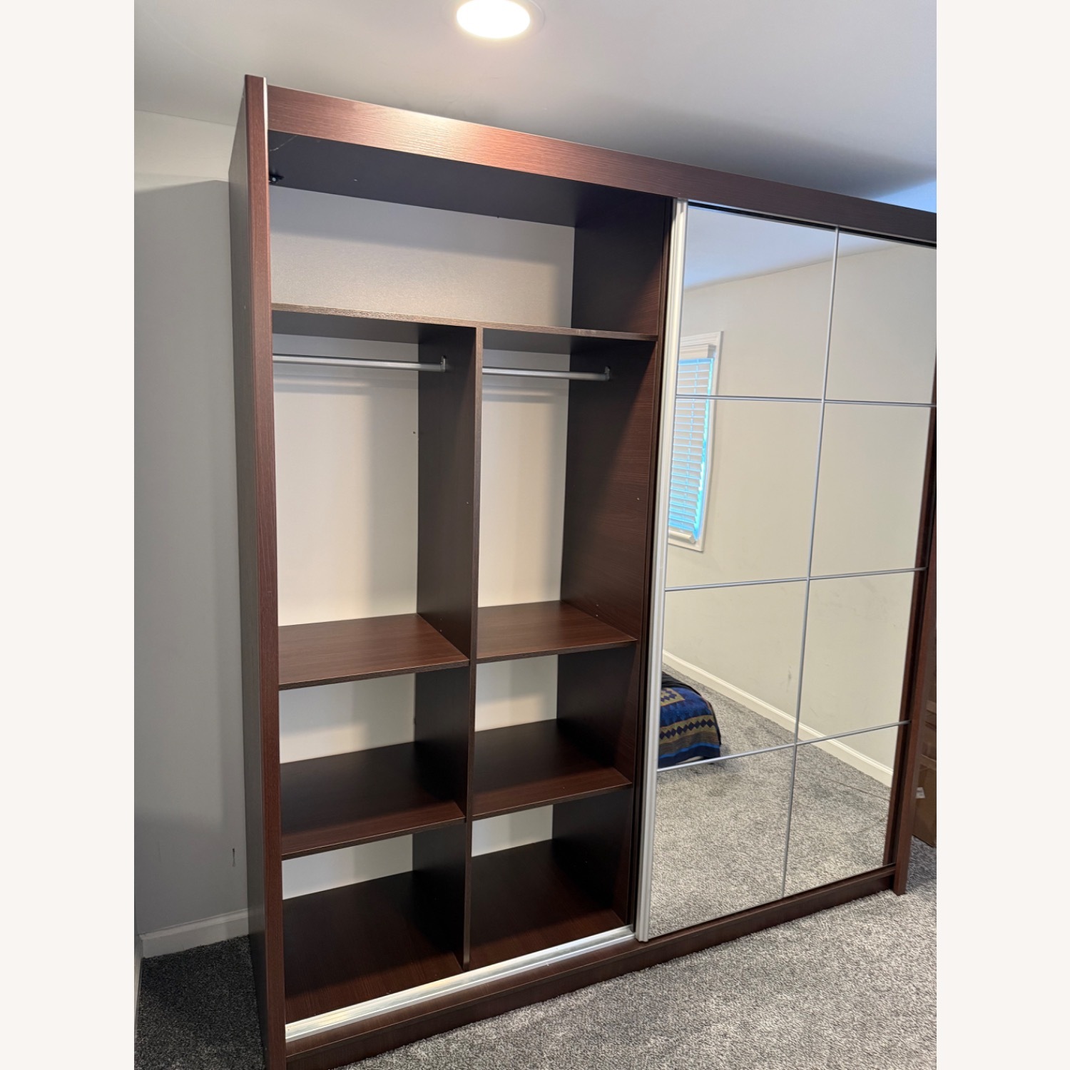 Wayfair Brayden Studio Dark Brown Wood Armoire - image-2