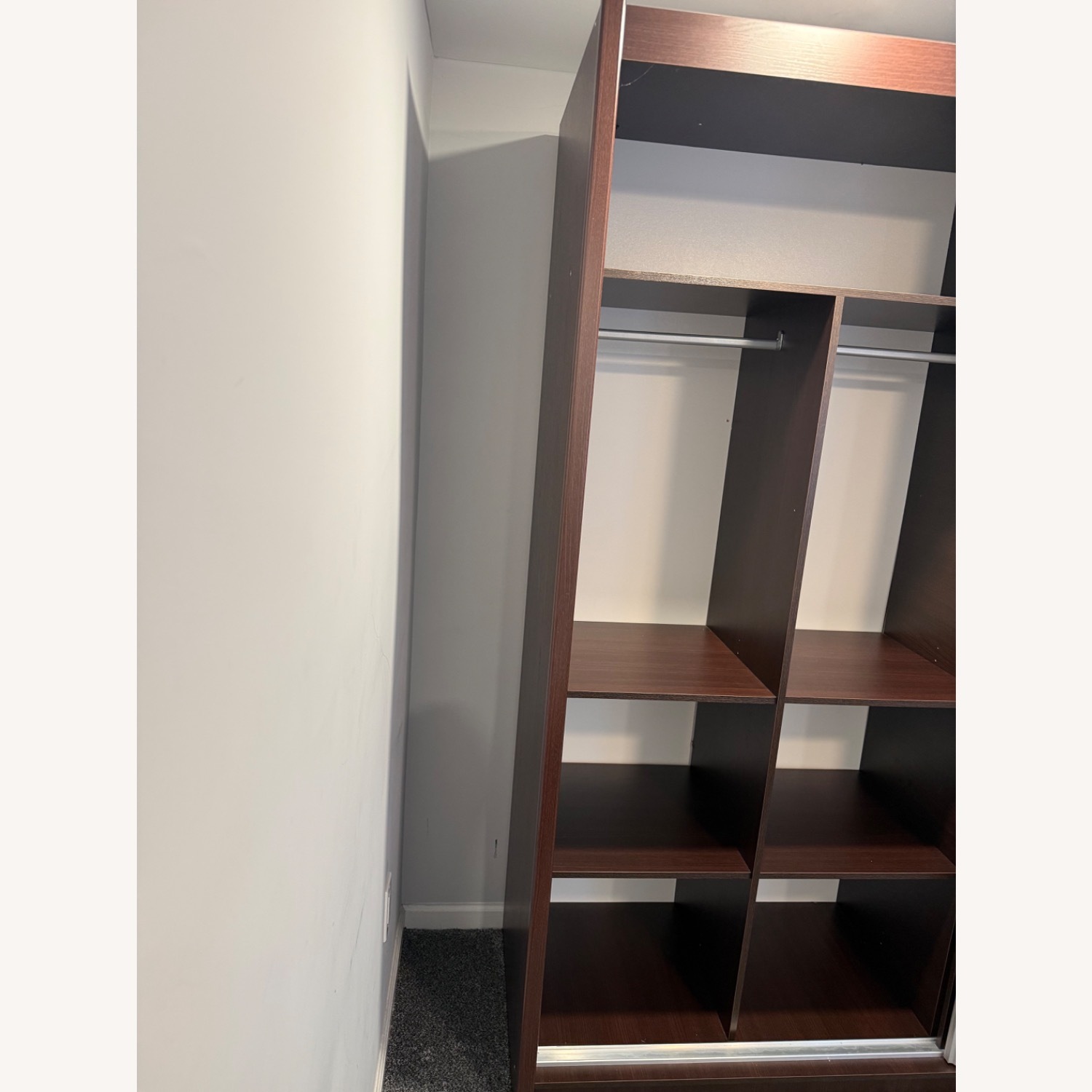 Wayfair Brayden Studio Dark Brown Wood Armoire - image-4