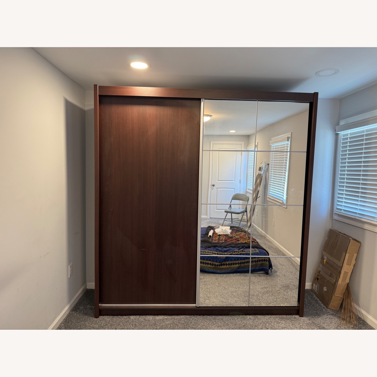 Wayfair Brayden Studio Dark Brown Wood Armoire - image-1