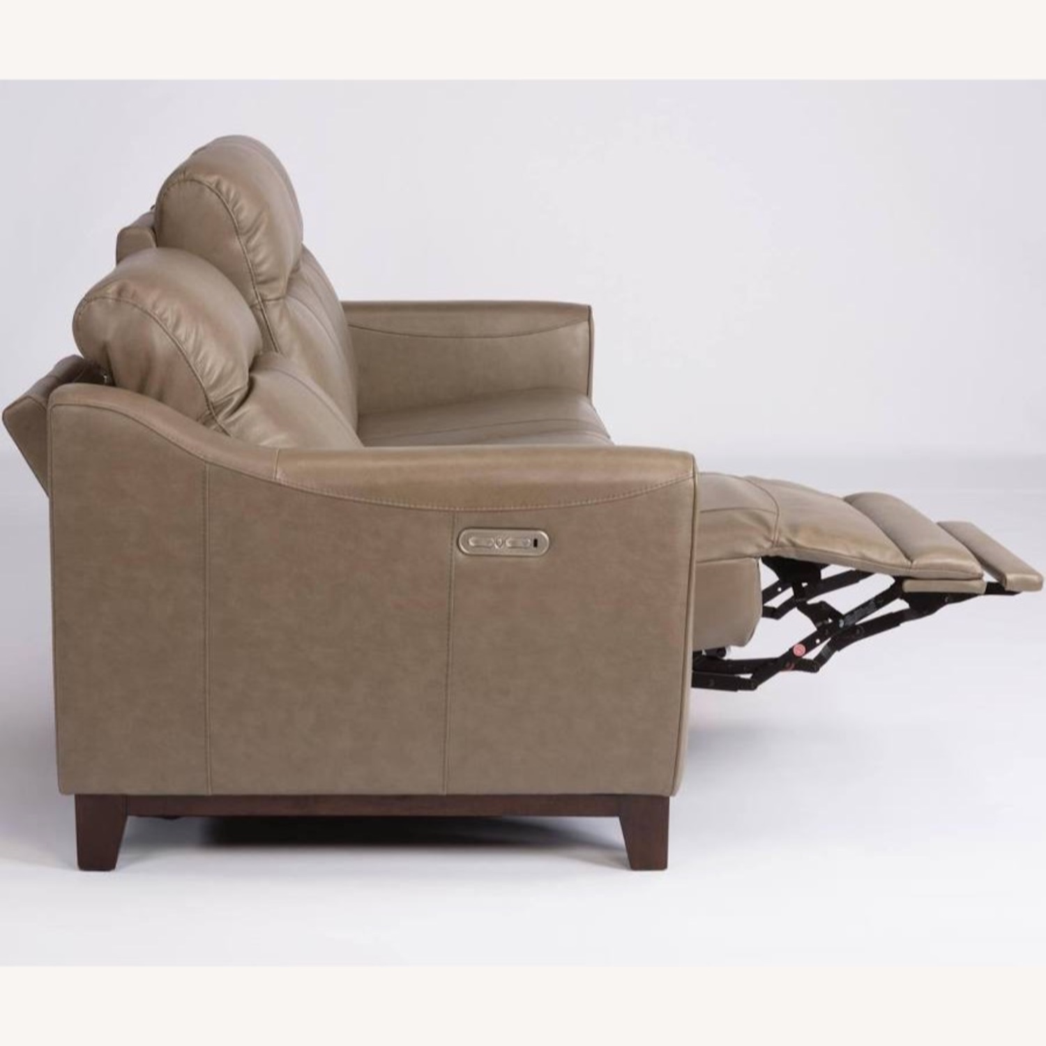 Flexsteel Latitudes Light Brown Leather Power Sofa - image-5