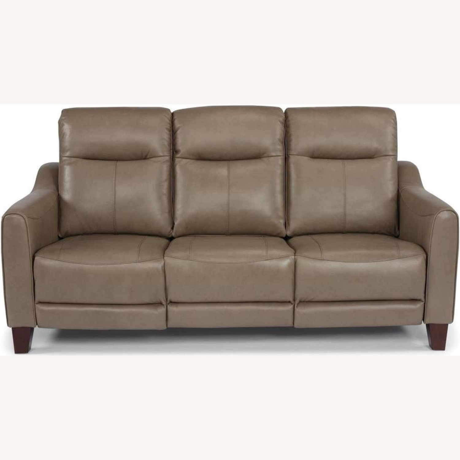 Flexsteel Latitudes Light Brown Leather Power Sofa - image-1