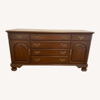Ethan Allen Vintage Dark Brown Wood Sideboard