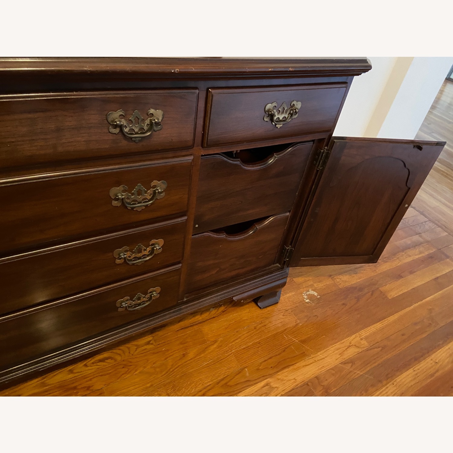 Ethan Allen Vintage Dark Brown Wood Sideboard - image-2