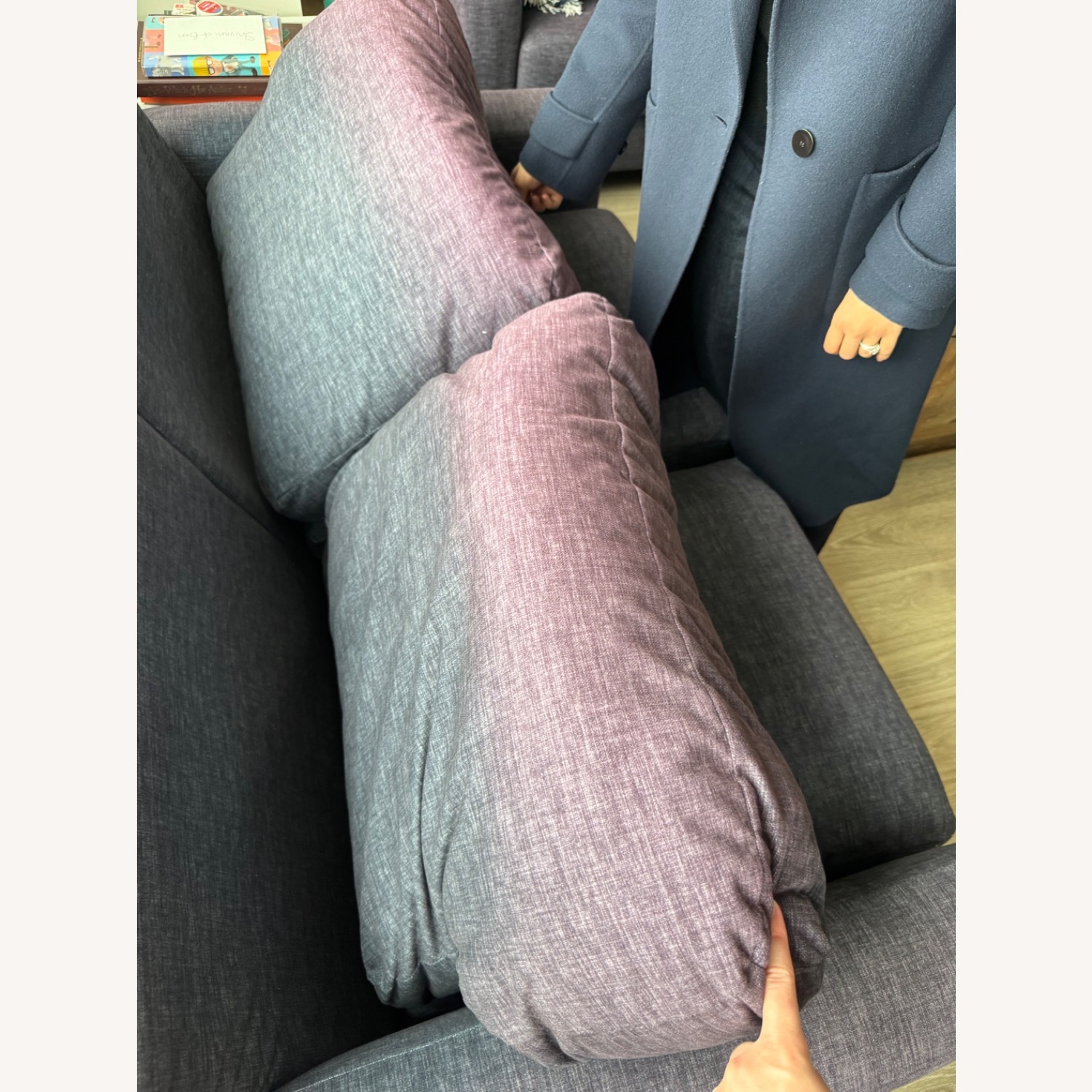 Ashley Furniture Blue Loveseat - image-2